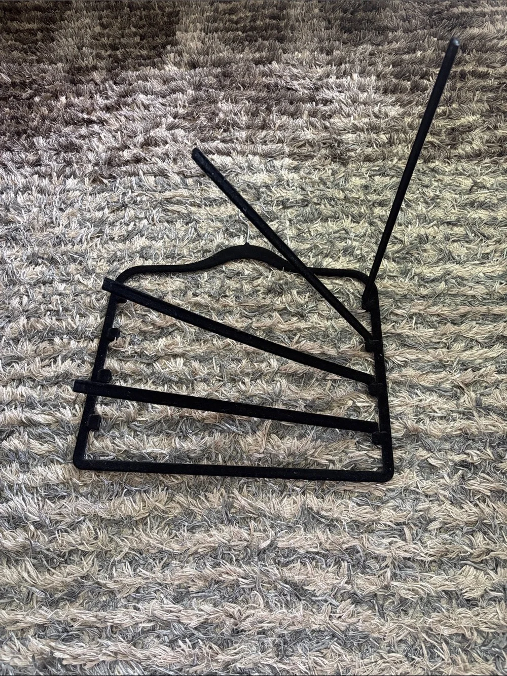 Black Velvet Multi-Bar Scarf & Tie Hangers - Set of 5